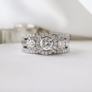 Igi/gia แล็บตัดเพชรวินเทจ14K สีเหลืองทองสำหรับทุกเพศงานแต่งงาน/วันครบรอบ/ปาร์ตี้แหวนสำหรับงานหมั้น - Product Image 3