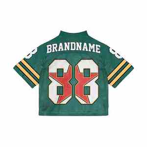 Maillots de football américain et de lacrosse verts personnalisés en maille respirante pour hommes – Fabrication professionnelle - Product Image 2