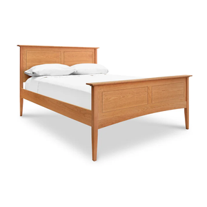 Traditional Tapered Leg Wooden <b>Double</b> <b>Bed</b> | Minimalist Shaker <b>Platform</b> <b>Bed</b> Wholesale - Product Image 1