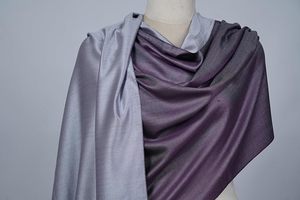 Ultra Soft Cashmere Silk Reversible <b>Shawl</b> <b>Wrap</b> for Women Luxury Dual-Sided Stole Lightweight Elegant Fashion Accessory - Product Image 2