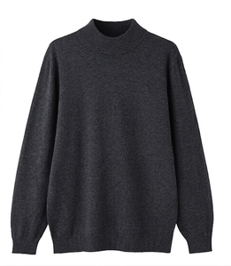 Sweat-shirt décontracté en molleton rouge pour femme, coupe oversize, col montant, épaules tombantes, manches longues, coupe ample - Product Image 5