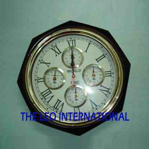 Reloj de Pared de Madera con Diseño Geométrico, Letras Romanas Plateadas, Decoración de Hotel, Accesorios de Pared para Oficina - Product Image 4