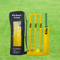 Ensemble de plage de cricket en plastique indien pour enfants jouant au jeu de sport Kit de cricket Logo personnalisé ensemble de cricket d'arrière-cour de plage