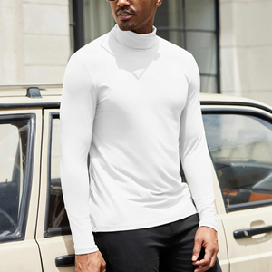 Pull élégant pour homme à col roulé en coton et polyester, tricot de luxe pour l'été, idéal pour les tenues décontractées ou professionnelles, chemise douce haut de gamme pour homme - Product Image 6