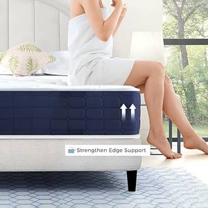 Matelas Eurp Top Spring 10 pouces, matelas hybride à ressorts ensachés, 5 zones, ressorts ensachés individuels, respectueux de l'environnement - Product Image 5