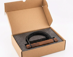 Porte-serviettes en bois et fer, design classique fait main, grand porte-mouchoirs brun, support élégant pour la table, pour une utilisation en cuisine - Product Image 6