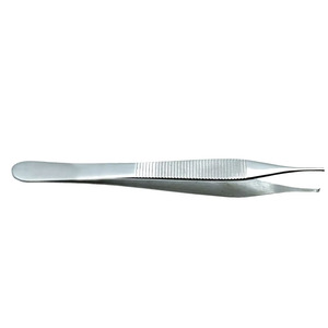 Pinzas para tejidos Adson 1x2 dientes, 4.75–5 pulgadas, acero inoxidable alemán, instrumento quirúrgico con agarre horizontal dentado, certificado CE - Product Image 2