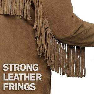 Wholesale Custom Design Adult Women and Men Genuine <b>Leather</b> Breathable <b>Winter</b> Fringe Cowboy <b>Jacket</b> with Stand Collar Custom - Product Image 5