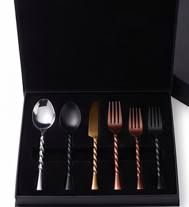 Twisted Handle Cutlery Set Elegant <b>Knife</b> <b>Fork</b> Spoon Flatware Perfect For Home Dining Restaurants Hotels <b>And</b> Events - Product Image 6
