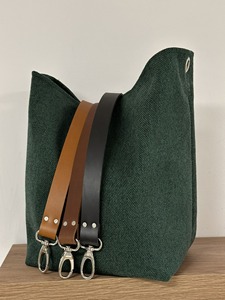 Sac fourre-tout en cuir et toile vintage, durable, imperméable, sac à bandoulière, broderie ouverte personnalisable, grand format pour voyage, travail, shopping - Product Image 3