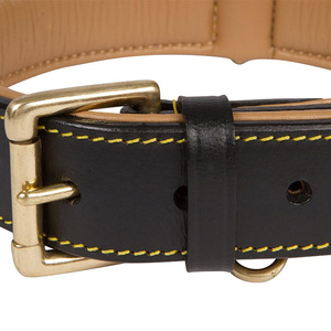 Collier pour chien en cuir de luxe personnalisé, confortable, résistant, séchage rapide, multi-usages, en cuir de vachette rembourré. - Product Image 3