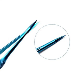 Ciseaux microchirurgicaux ophtalmiques, porte-aiguille corneen en titane et acier inoxydable, manuel, haute qualité, instrument de classe I CE - Product Image 3