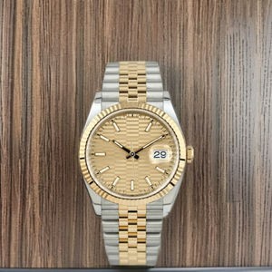 Reloj Mecánico de Lujo de Dos Tonos de Alta Calidad, Esfera con Motivo Champán, Índices Luminosos, Edición Limitada, Cierre Oculto, Estilo Hip Hop - Product Image 2