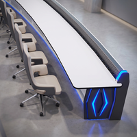 Console de salle de contrôle personnalisée, poste de travail, bureau de commande, console de sécurité, console ATC, fabricant de mobilier industriel