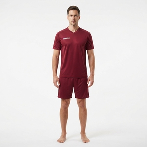 เสื้อฟุตบอลแขนสั้นโพลีเอสเตอร์ชุดกีฬาชุดทีมสำหรับผู้ชาย - Product Image 1