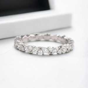 Bague en diamant de laboratoire certifiée IGI, taille marquise, 1,00 carat, clarté VS1, couleur F, or 14 carats, pour la fabrication de bijoux de mariage - Product Image 3