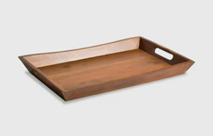 Bandeja de Servir Decorativa de Madera de Mango Natural Hecha a Mano, Elegante Plato Rectangular para Mesa de Centro con Diseño Integrado - Product Image 6