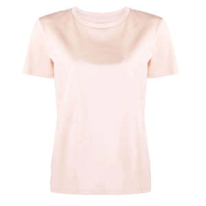 Camiseta de Algodón Suave Unisex Personalizable Ecológica de Color Rosa Melocotón, Cuello Redondo, Manga Corta, para Uso Diario - Product Image 1