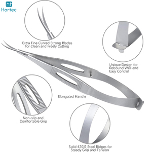 <b>Salon</b> Quality Precision Beauty Tool Includes Elegant Protective <b>Storage</b> Case Stainless Steel Curved Right-Handed Scissors - Product Image 3