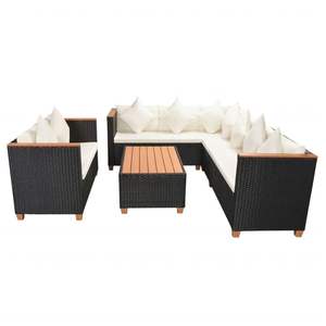 Juego de 5 Muebles de Patio Negros para Exteriores - Product Image 2