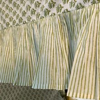 Nappe florale à volants en coton imprimé à la main, style bohème, vintage, pour table de salle à manger, idéale pour fêtes et mariages