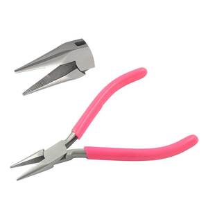 Alicates de corte y crimpado de acero inoxidable de 200 mm personalizables OEM DIY para joyería, con mordazas dentadas de punta de cadena y mangos de PVC - Product Image 1