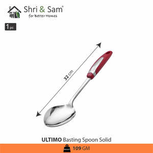 Ultimo Premium Solid Stainless Steel Small Basting Spoon Cooking <b>Utensil</b> - Product Image 2