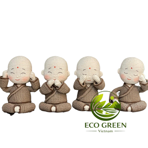 Adorables Figuras de Monjes en Miniatura Hechas a Mano, Muñecos Amigurumi para Tiendas de Regalos Budistas, Decoración Zen para Interiores y Pedidos al por Mayor S - Product Image 4
