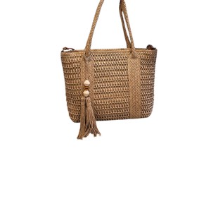 Celebrate effortless warmth with this striking Natural yarn bag designed for trendsetters who love detailed <b>beach</b> <b>accessories</b> - Product Image 1