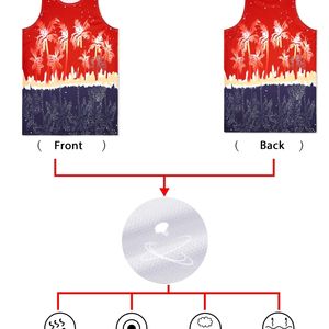 เสื้อกล้ามซับลิเมชั่นผู้ชายราคาถูก ระบายอากาศได้ดี สั่งทำได้ ขายดี สวมใส่สบาย ทันสมัย เสื้อกล้ามซับลิเมชั่นสำหรับออกกำลังกาย - Product Image 5