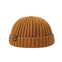 Bonnet court en tricot polyester/coton personnalisable OEM avec patch Docker – Tendance, pour adultes, cyclisme, unisexe, style décontracté
