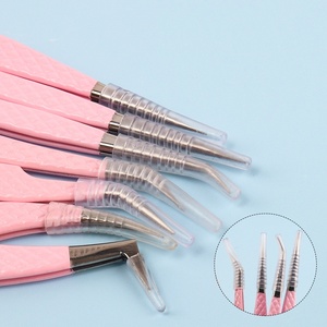 Wholesale Fiber Tip Volume 45 90 Degree <b>Eyelash</b> Tweezers High Quality Tweezer White <b>Eyelashes</b> <b>Extension</b> Tweezers - Product Image 4