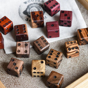 Wooden <b>Dice</b> handcrafted tabletop gaming accessories for family board game nights durable natural wood <b>dice</b> set - Product Image 1
