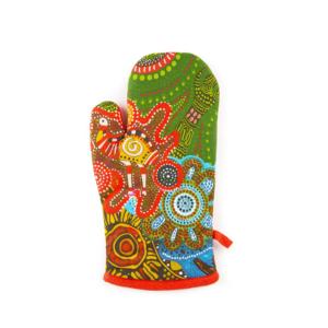 Guanto da Forno Excelsa in Cotone Aborigeno Multicolore 32x18x2 Cm - Product Image 1