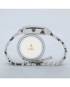 Reloj Deportivo de Acero Inoxidable con Bandera Americana para Hombre, Chapado en Oro Blanco, Cristal de Cuarzo, Completamente Adornado con Diamantes Moissanite, Regalo de Cumpleaños - Product Image 2