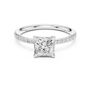 ชุดแหวนแต่งงานแฟชั่น Aries Jewel Classic ทองคำแท้ 14K เพชรเจ้าหญิงทรงเหลี่ยม 1 กะรัต เพชรเพาะเลี้ยงในห้องปฏิบัติการ IGI ของขวัญวันครบรอบ - Product Image 3