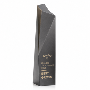 Trophée de golf en cristal irrégulier avec impression UV et gravure, récompense sportive, meilleur trophée de tournoi 2026, cadeau d'affaires personnalisé gravé - Product Image 2