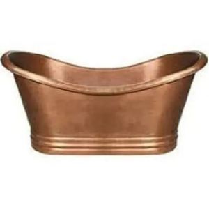 Bañera Ovalada de Cobre Independiente, Bañera Metálica Hecha a Mano, Bañera de Lujo para el Hogar, Hotel y Baño - Product Image 1