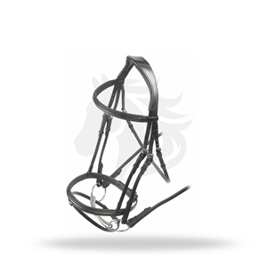 Brida de equitación inglesa acolchada y elevada de tamaño completo para la comodidad del caballo - Product Image 1