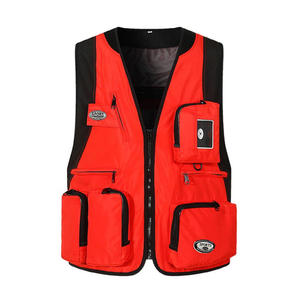 Chaleco de Trabajo Unisex con Múltiples Bolsillos, Material de Poliéster Transpirable, Color Negro y Beige - Product Image 6