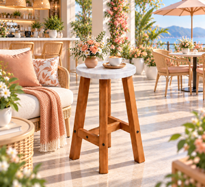 Modern Solid <b>Wood</b> Outdoor Commercial Bar <b>Stool</b> for Cafe Coffee Shop & Restaurant Use - Product Image 5