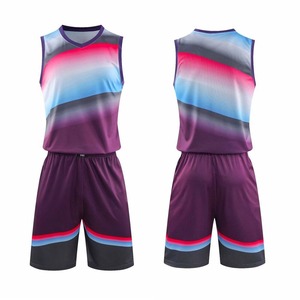 Tenues de basketball personnalisées en gros à bas prix, grandes tailles, impression par sublimation, design vierge, vêtements de sport, uniformes d'entraînement de basketball - Product Image 1