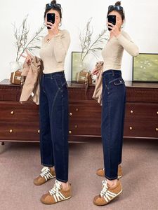 2022 Factory Wholesale Temperament Fashion <b>Stretch</b> Shredded Hollow Pocket Slit Mid Waist Breathable Eco-Friendly <b>Denim</b> Skinny - Product Image 3