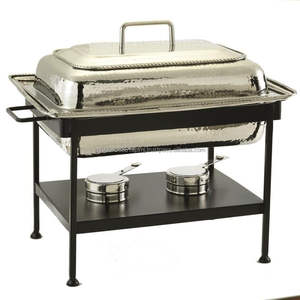 Plato eléctrico de lujo de acero inoxidable para frotar, calentador de buffet chapado en oro, la mejor calidad para hoteles, restaurantes y servidores de comida - Product Image 6