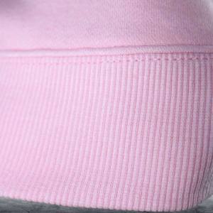 Pull à col montant oversize en coton épais pour femme, rose, personnalisable, fabricant et fournisseur OEM ODM - Product Image 5