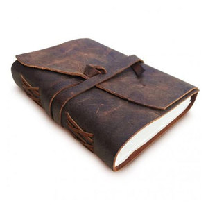 leather notebook cover Leather <b>File</b> Holder Slim <b>Storage</b> Case for Office School Travel - Product Image 1