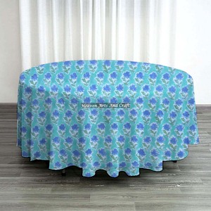 Elegante mantel de algodón de 180 cm con 20 capas para mesa redonda de 6 plazas, tela suave y duradera, ideal para uso diario o fiestas. - Product Image 5
