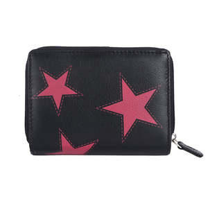 Portefeuille long en cuir noir avec fermeture éclair pour femme, pochette multi-cartes, organiseur de voyage, poche à monnaie, sac pour usage quotidien - Product Image 2