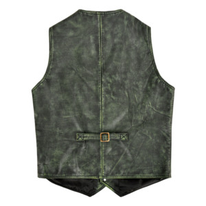 Chaleco de Cuero Genuino Encerado Vintage Personalizado para Hombre, Chaleco de Caza, Chaleco de Motero, Fabricante Mayorista OEM ODM - Product Image 2