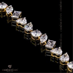 Pulsera de tenis de oro de 18k con diamantes cultivados en laboratorio, multiforma, 16.94 CT, certificado IGI, claridad VVS, para mujer, a la moda, venta al por mayor, exportación - Product Image 3